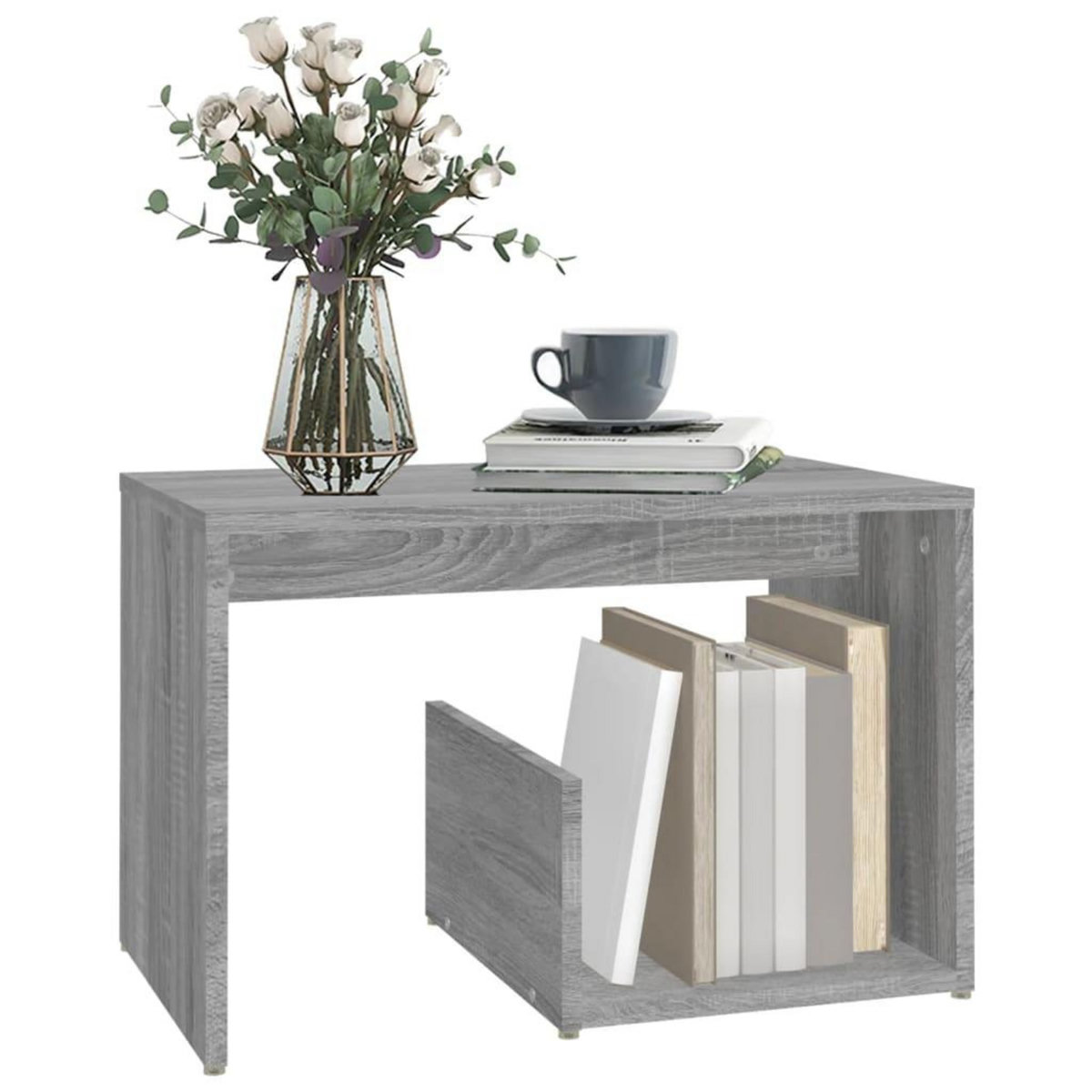 VIDAXL Table d'appoint Sonoma gris 59x36x38 cm Bois d'ingenierie