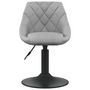 Voir la diapositive 3 : VIDAXL Chaises pivotantes a manger lot de 6 gris clair velours