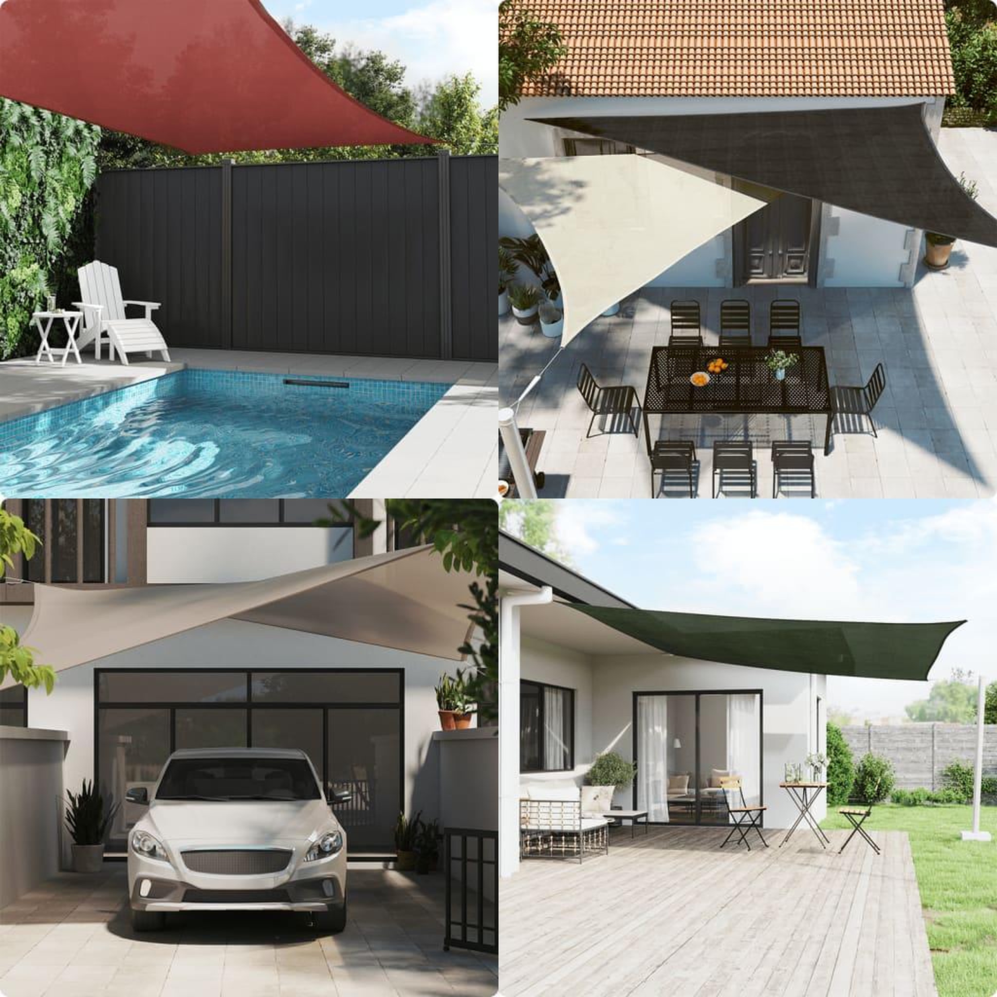 Voir la diapositive 3 : VIDAXL Voile d'ombrage 160 g/m^2 Blanc 2,5x2,5x3,5 m PEHD