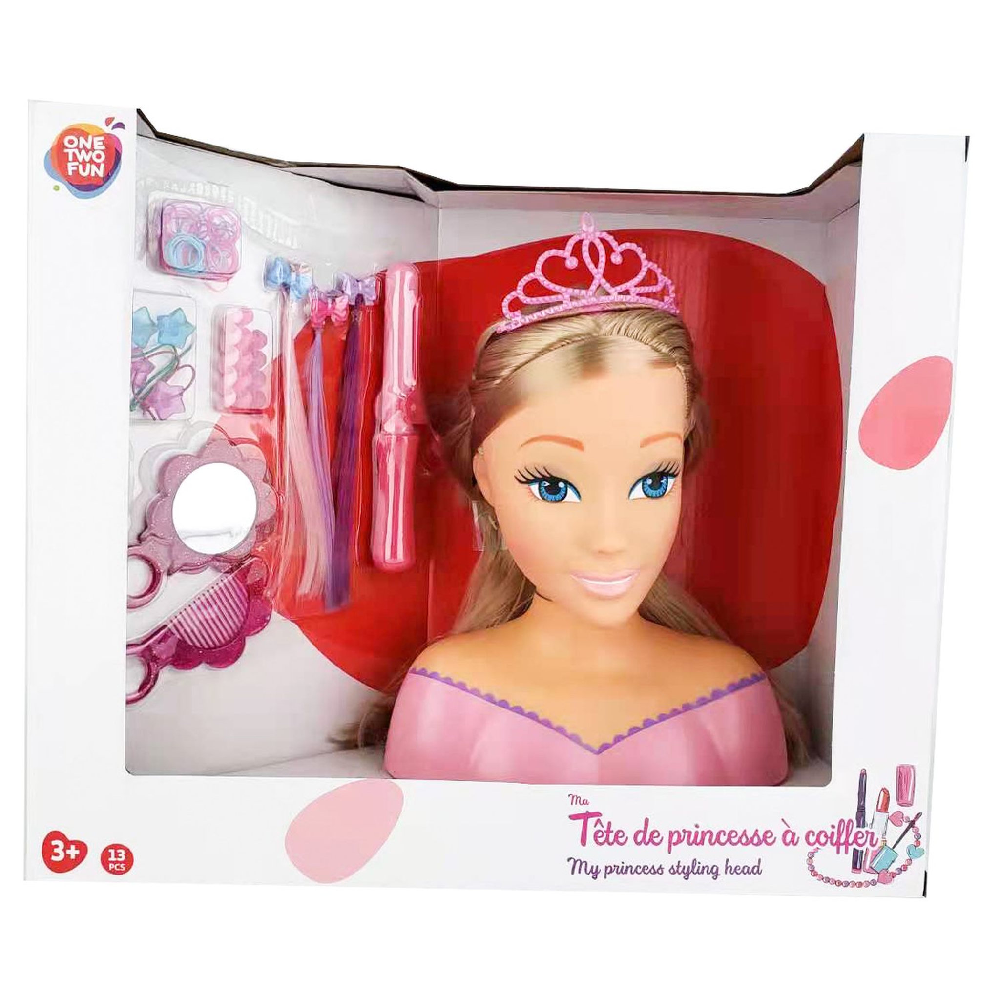 Voir la diapositive 1 : One Two Fun Ma princesse tête à coiffer