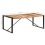 Voir la diapositive 6 : VIDAXL Table a manger 200x100x75 cm bois massif