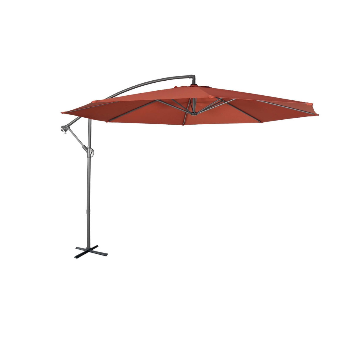 SWEEEK Parasol déporté rond Hardelot diamètre 350cm excentré  8 baleines