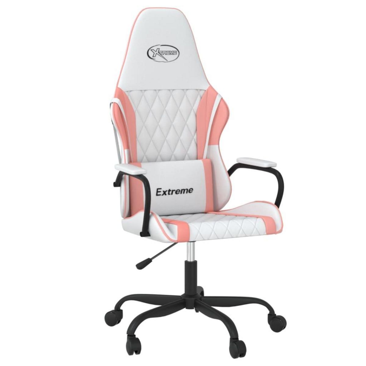 VIDAXL Chaise de jeu Blanc et rose Similicuir