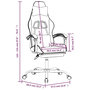 Voir la diapositive 6 : VIDAXL Chaise de jeu pivotante et repose-pied Noir et bleu Similicuir