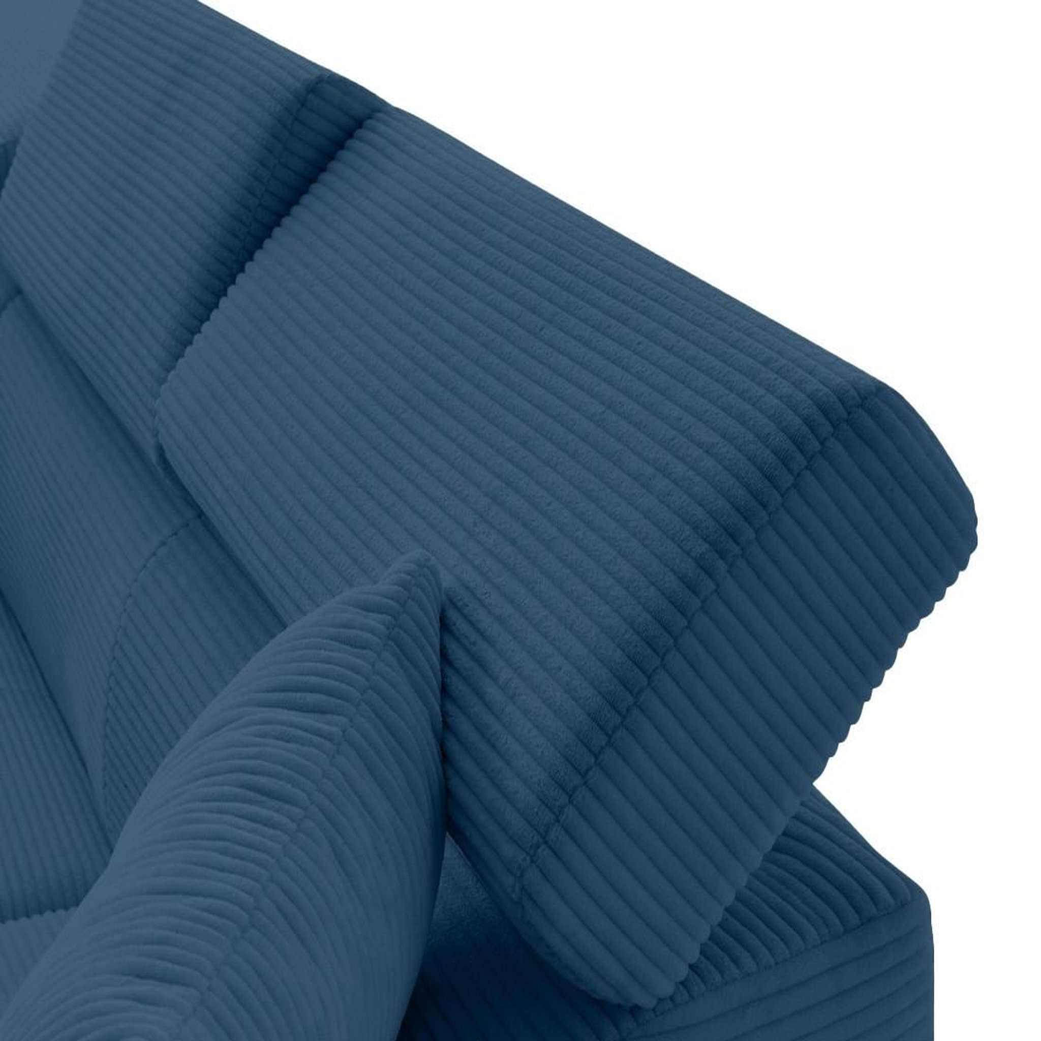 Voir la diapositive 5 : BEST MOBILIER Lisbona - canapé d'angle gauche 5 places convertible avec têtières en velours côtelé