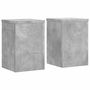 Voir la diapositive 2 : VIDAXL Supports pour plantes 2 pcs gris beton bois d'ingenierie