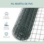 Voir la diapositive 5 : PAWHUT Grillage rouleau soudé - grillage à poule - maille 5L x 10H cm - hauteur 1,22 m - longueur 10 m - acier revêtement PVC vert