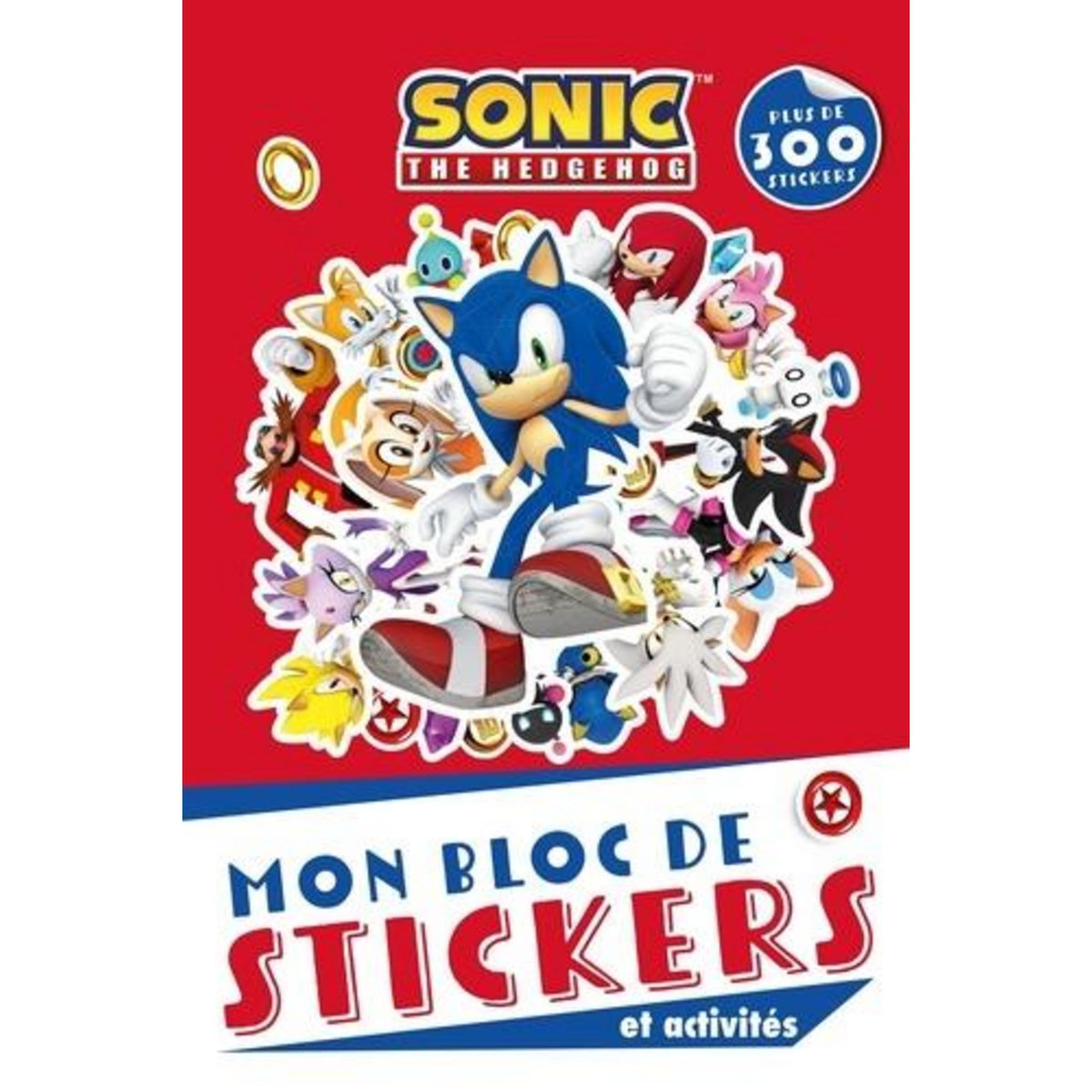 BLOC DE STICKERS ET ACTIVITES SONIC THE HEDGEHOG. AVEC PLUS DE 300 STICKERS, Sega