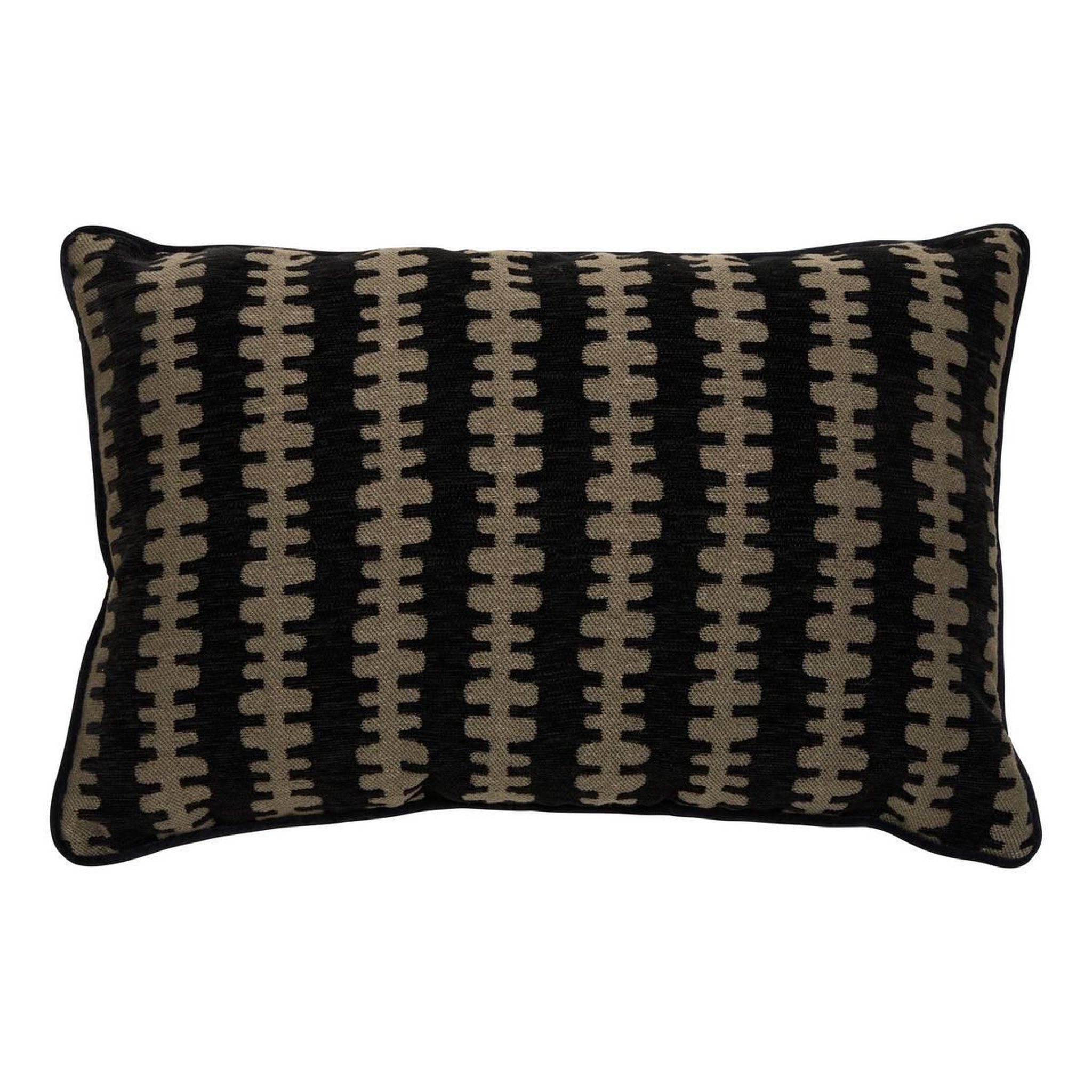 ATMOSPHERA Coussin déco chenille  nyero  38x58cm kaki