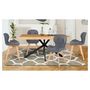 Voir la diapositive 3 : Lot de 4 chaises en tissu style scandinave pieds bois massif GAYA