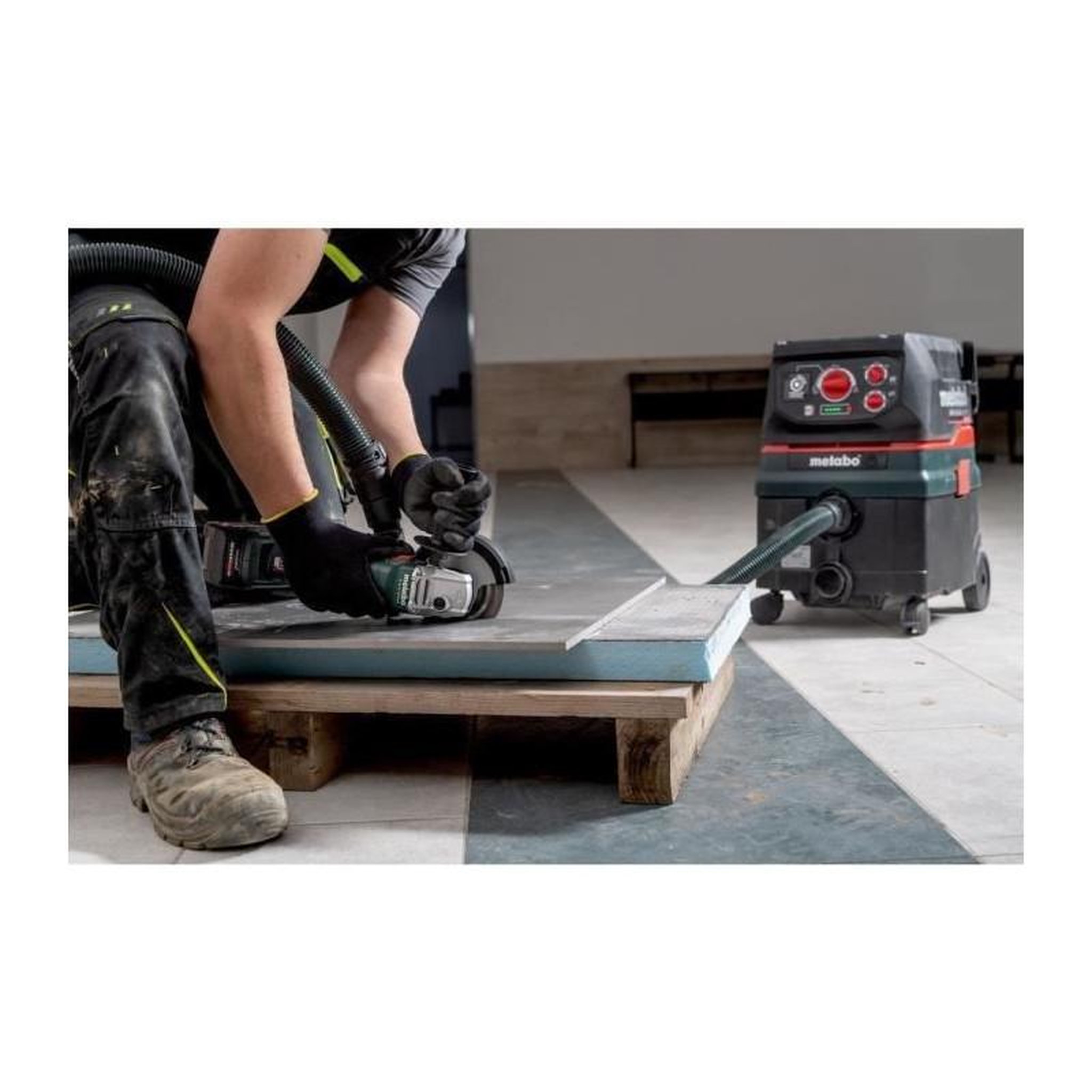 Voir la diapositive 4 : METABO Meuleuse d'angle sans fil - METABO - W 18 L 9-125 - 18 V - MetaBOX 165 L