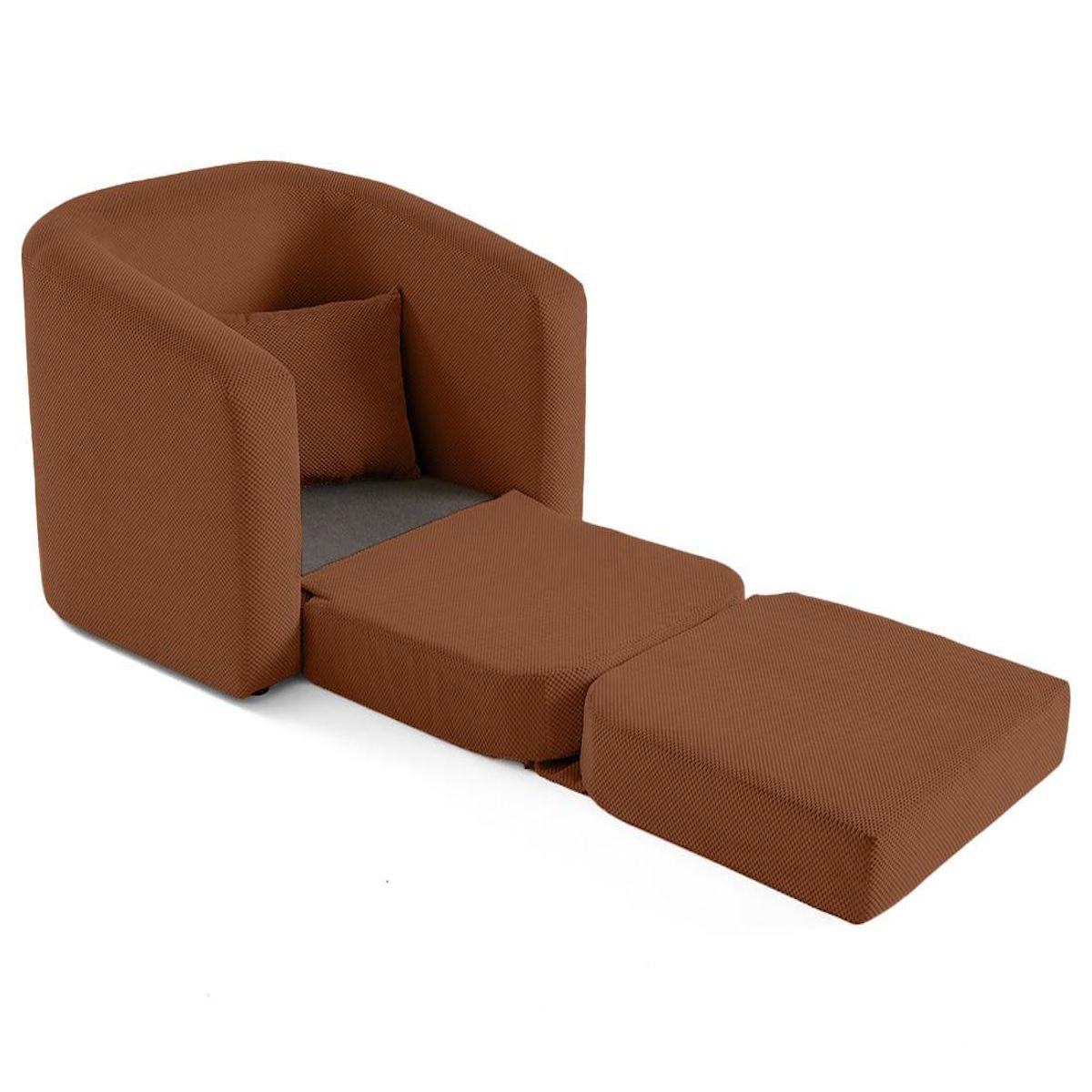 BEST MOBILIER Nuvia - canapé convertible déplimousse 1 place en velours texturé