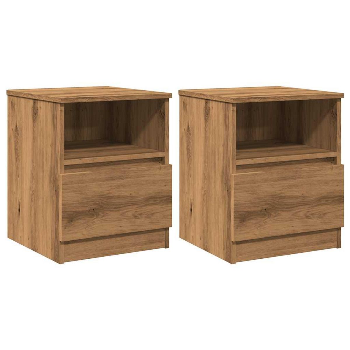 VIDAXL Tables chevet 2 pcs chene artisanal 40x40x50 cm bois ingenierie