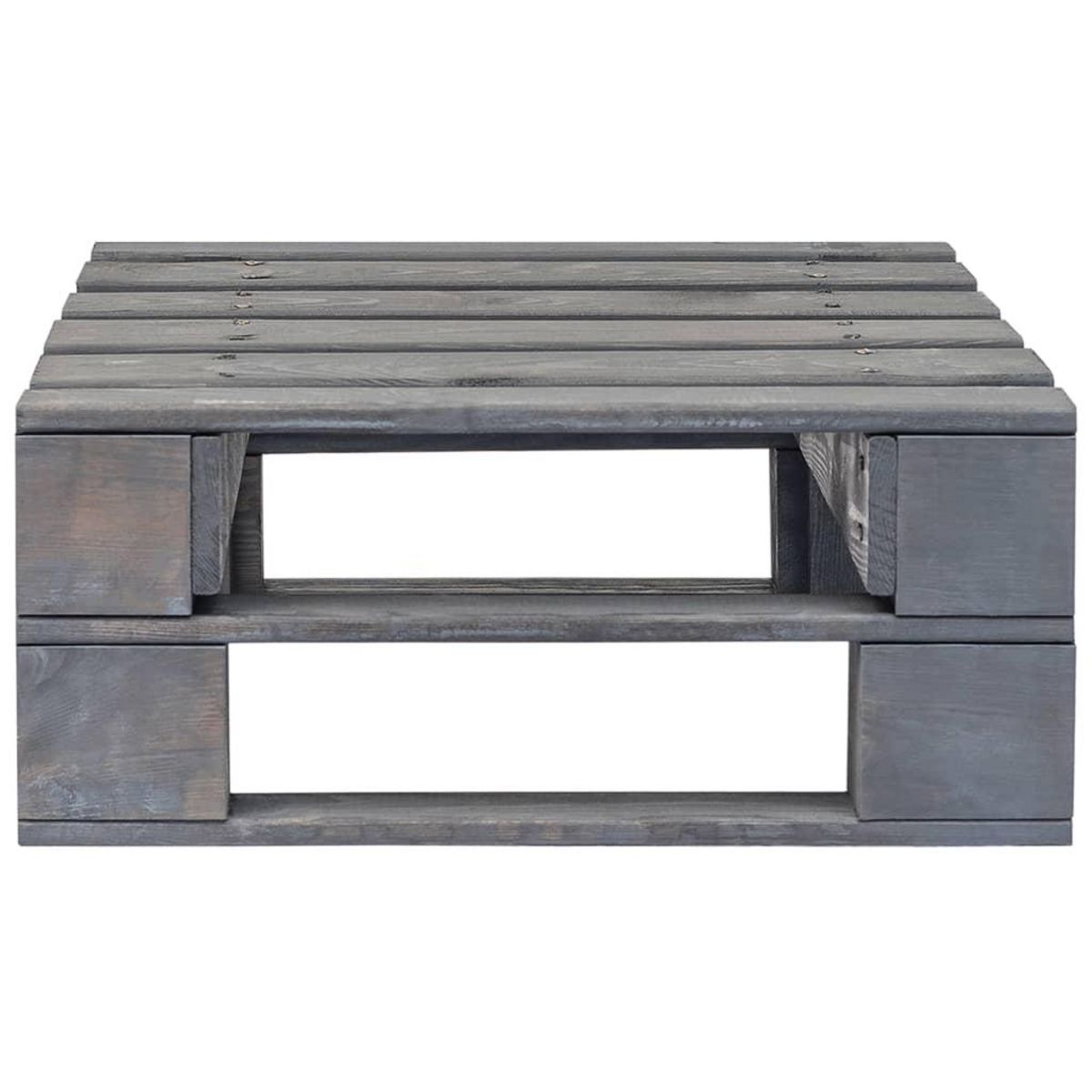 VIDAXL Repose-pied palette de jardin bois gris