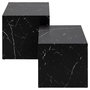 Voir la diapositive 1 : LISA DESIGN Pueblo - lot de 2 tables basses - effet marbre noir - 58 et 50 cm