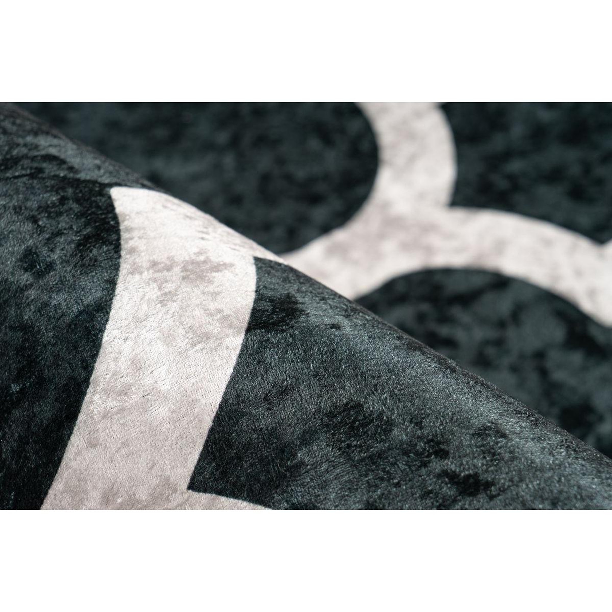 Voir la diapositive 3 : Paris Prix Tapis Imprimé à Poils Courts  Sally  Noir & Crème