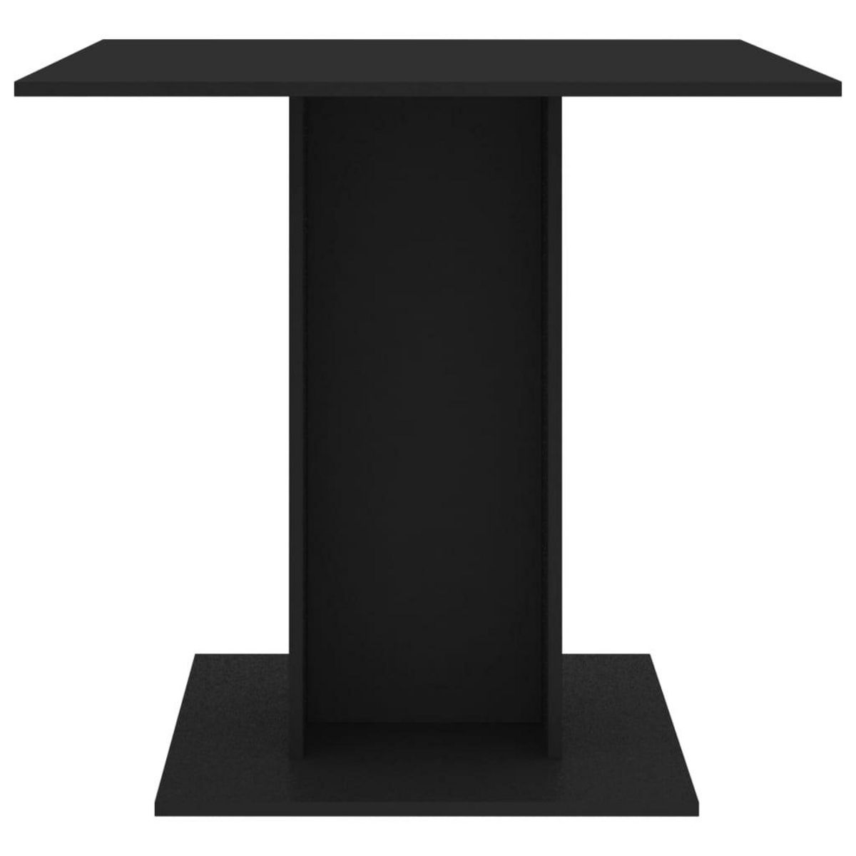 VIDAXL Table a manger Noir 80x80x75 cm bois d'ingenierie