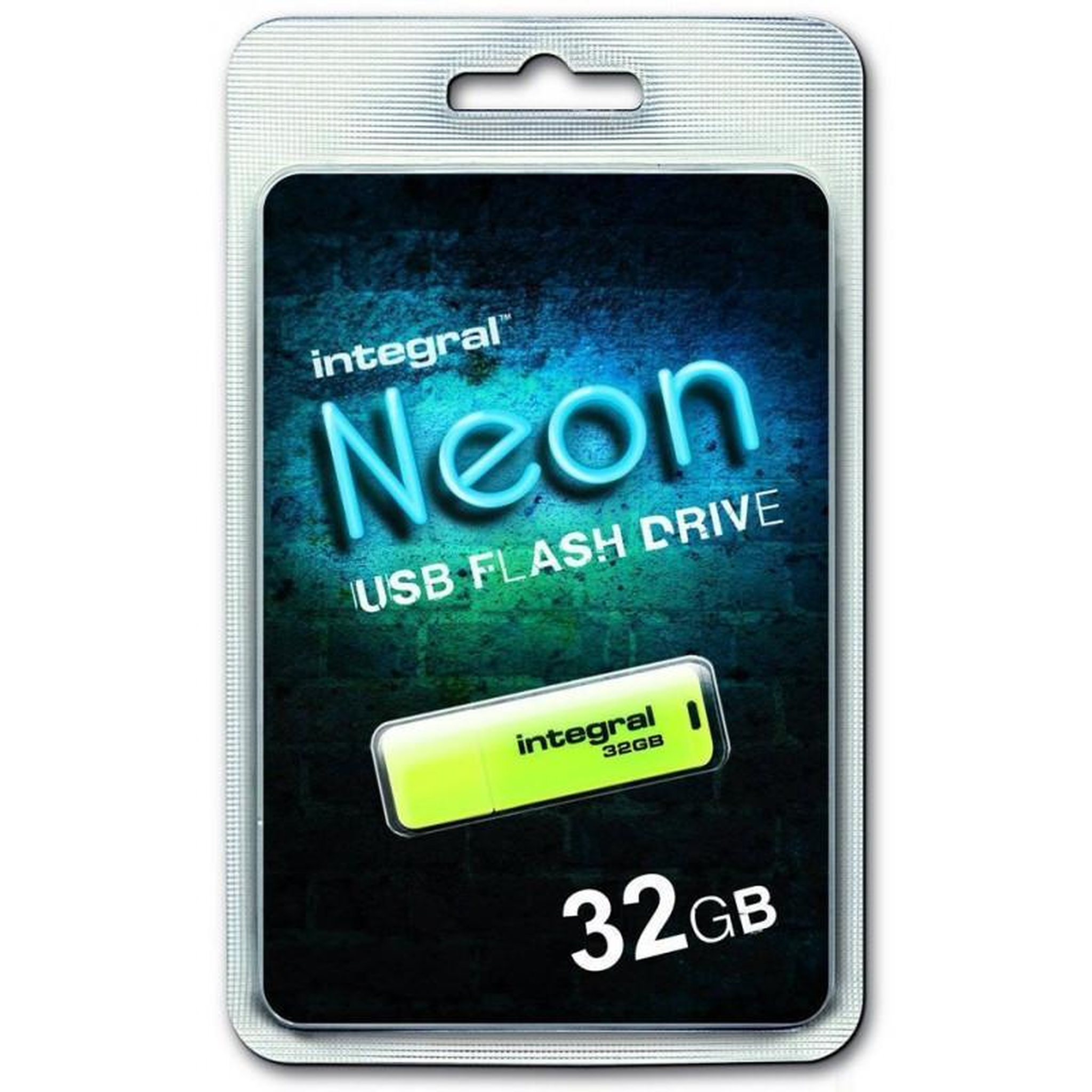Integral Clé USB INTEGRAL NEON JAUNE 32 GB