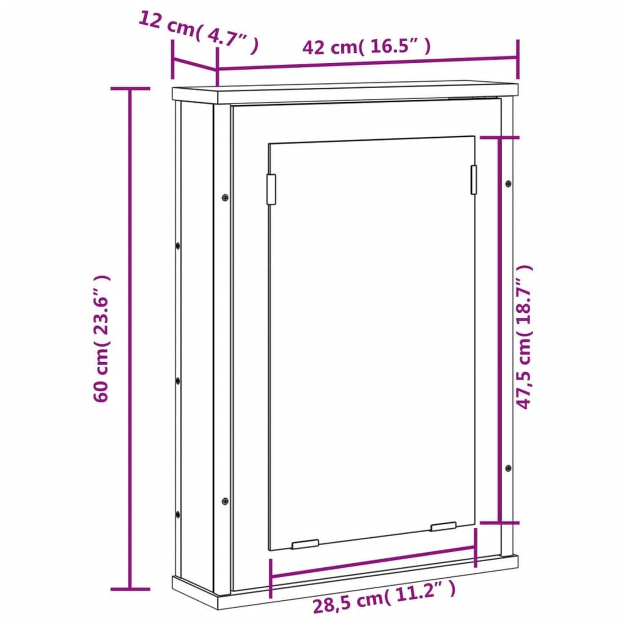Voir la diapositive 6 : VIDAXL Armoire a miroir de salle de bain chene fume bois d'ingenierie