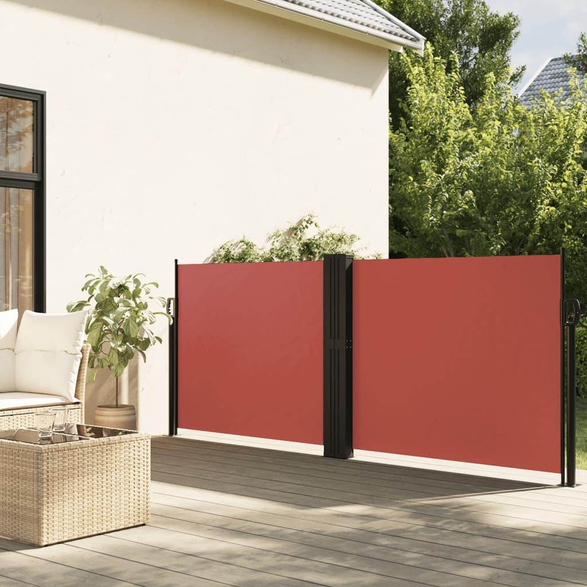 VIDAXL Auvent lateral retractable terre cuite 140x1000 cm