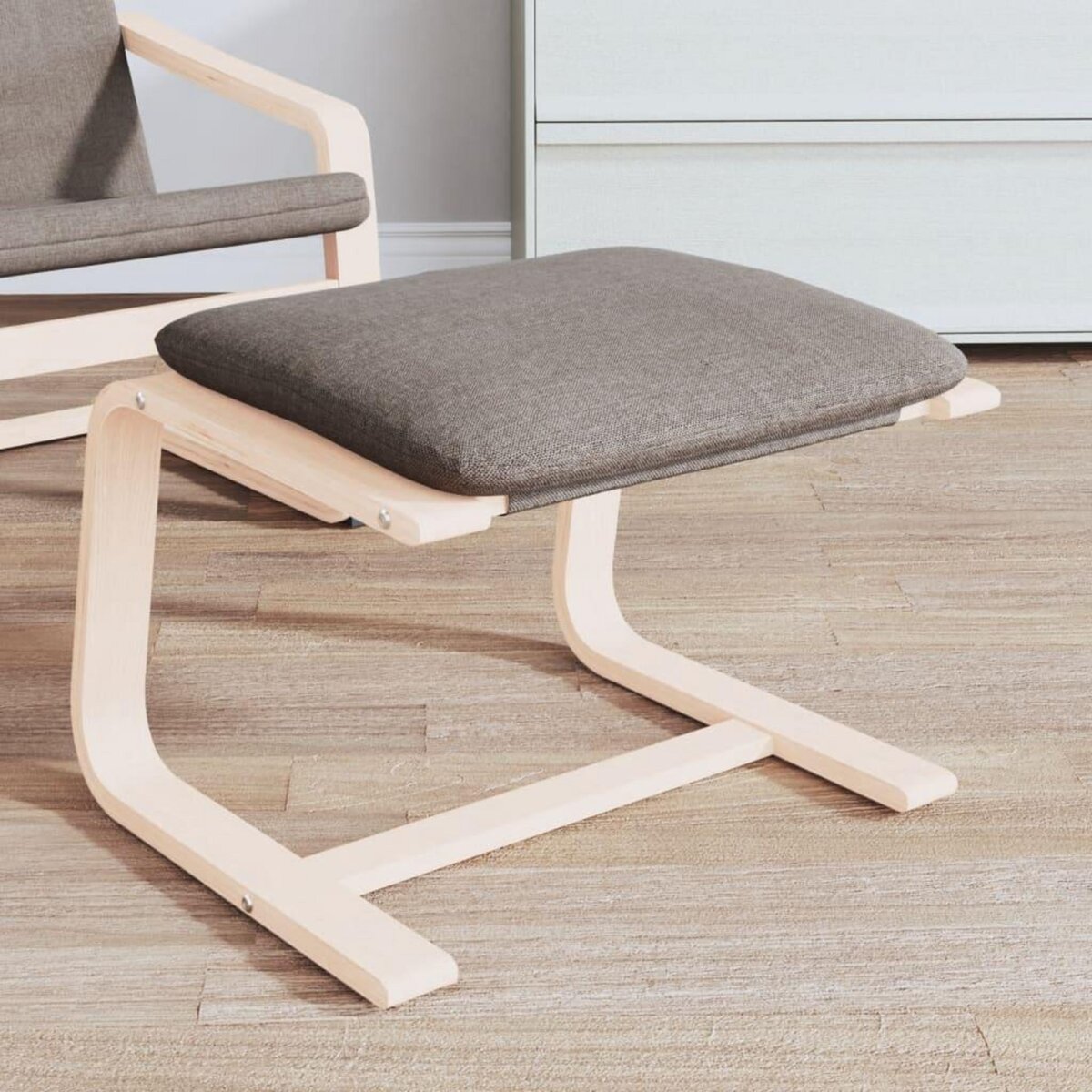 VIDAXL Repose-pied Taupe 51x41x40 cm Tissu