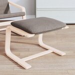 VIDAXL Repose-pied Taupe 51x41x40 cm Tissu