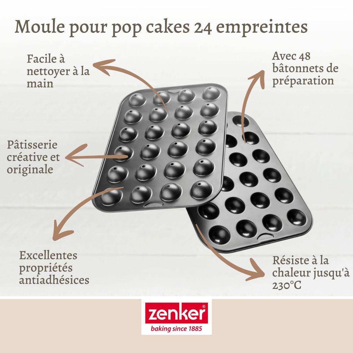 ZENKER Set moule cake pop bâtonnets et sachets transparents 38 x 26 cm Zenker Special Creative