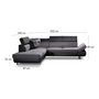 Voir la diapositive 6 : BEST MOBILIER Lisbona - canapé d'angle gauche convertible - 5 places - avec têtières