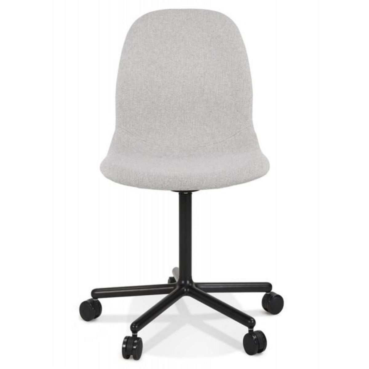 Paris Prix Chaise de Bureau en Tissu  Brandy  81cm Gris Clair