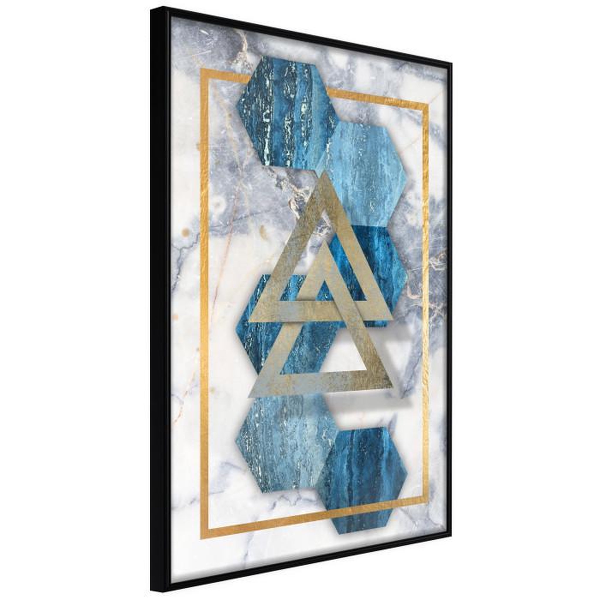 Paris Prix Affiche Murale Encadrée  Marble Composition I. Coloris disponibles : Noir, Jaune