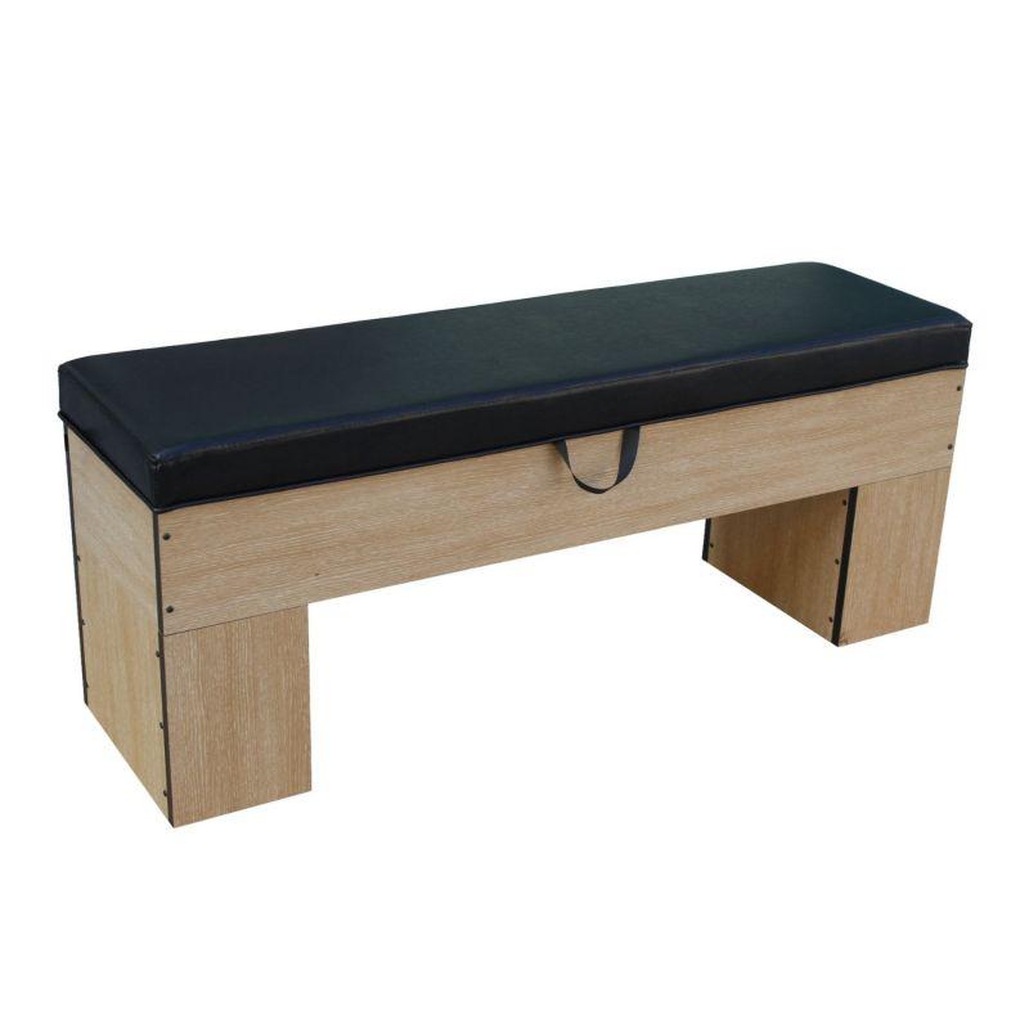 Voir la diapositive 1 : SOKKER Banc Bois avec rangement 113 x 32 cm avec coussin - Deluxe