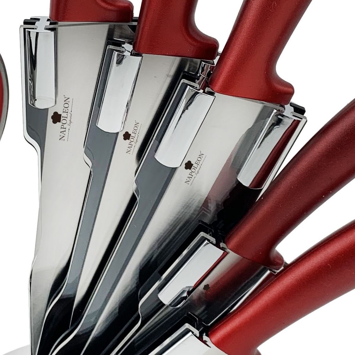 NAPOLEON Bloc de coutellerie 7 pièces rouge