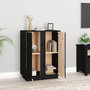 Voir la diapositive 3 : VIDAXL Buffet Noir 60x35x80 cm Bois massif de pin