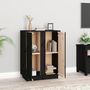 Voir la diapositive 3 : VIDAXL Buffet Noir 60x35x80 cm Bois massif de pin