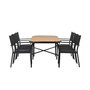 Voir la diapositive 2 : Paris Prix Ensemble Table de Jardin & 6 Chaises  Holmbeck & Copacabana  200cm Naturel & Noir