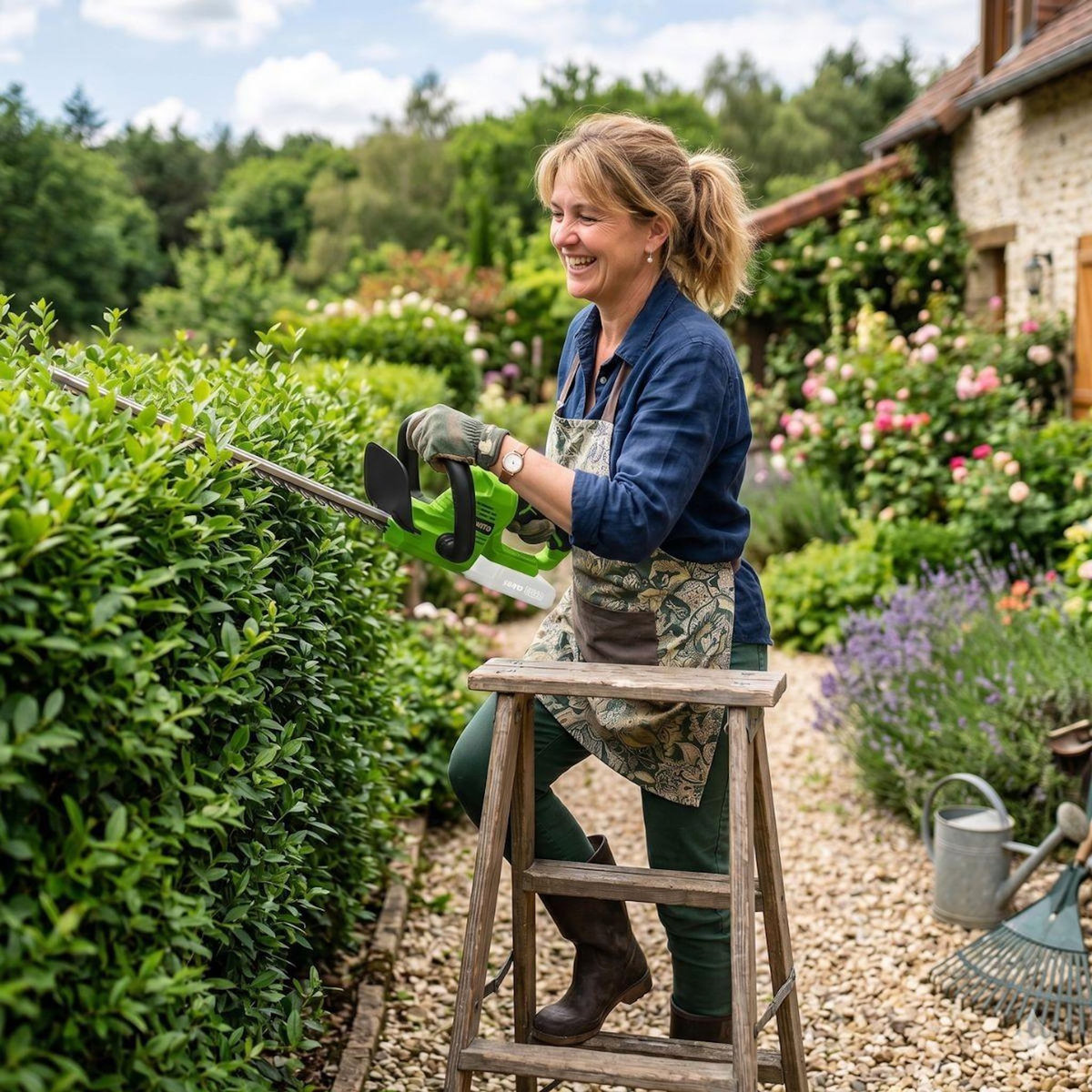 VITO Taille Haies Sans fil 20V Lame 51Cm + Batterie lithium 4.0Ah + Chargeur Rapide Poignée rotative 90° Haies et Arbustes VITO