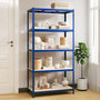 Voir la diapositive 1 : VIDAXL Etagere de rangement a 5 niveaux Bleu Acier et bois ingenierie