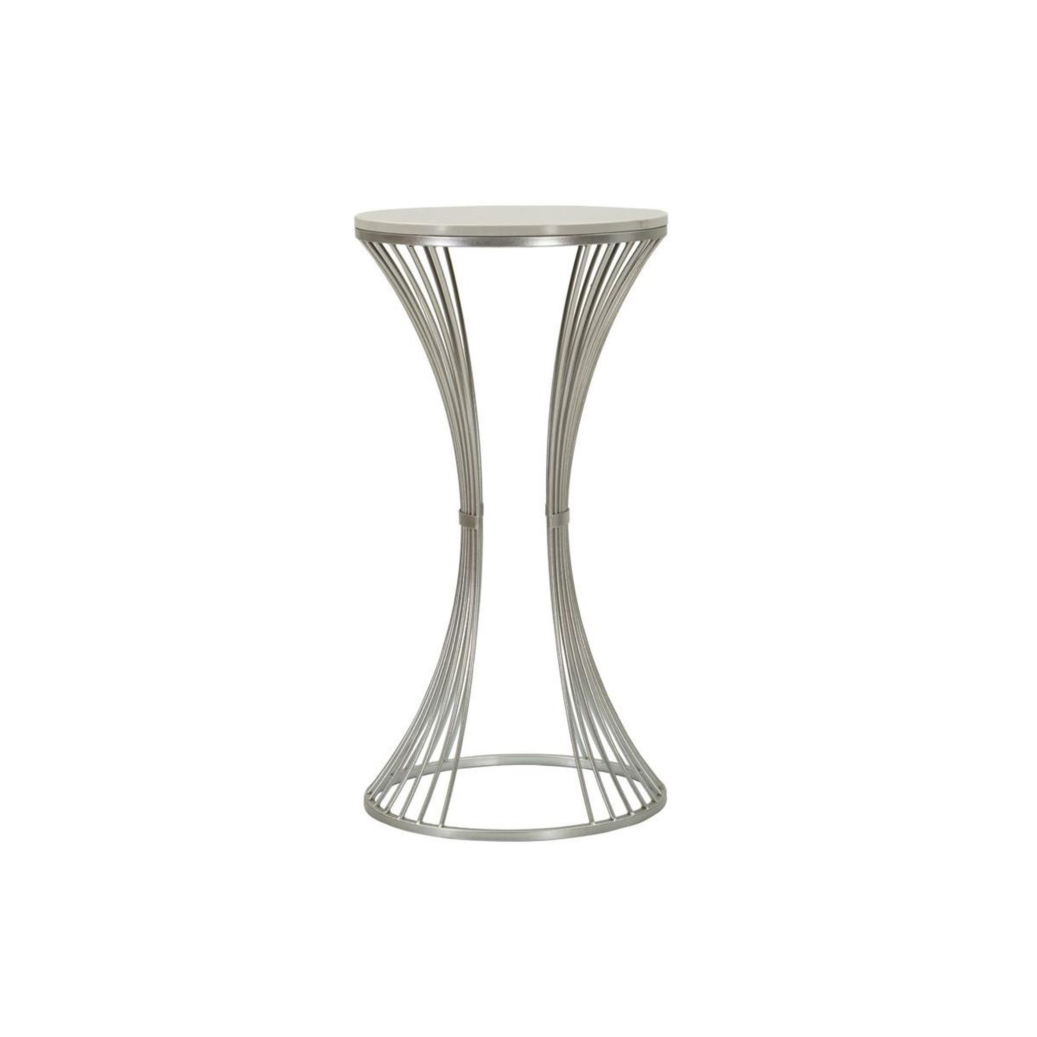 Voir la diapositive 2 : Paris Prix Table d'appoint en marbre  funnel  100cm argent