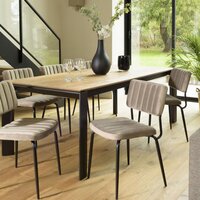 Lot de 4 chaises imran pour salle à manger ou cuisine avec 4 pieds en métal  noir design contemporain, revêtement synthétique gris IDIMEX Pas Cher 