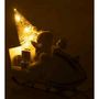 Voir la diapositive 3 : Paris Prix Père Noël Déco  Traîneau  31cm Blanc & Or
