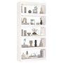 Voir la diapositive 4 : VIDAXL Bibliotheque/Separateur de piece Blanc 80x30x167,4cm Pin massif