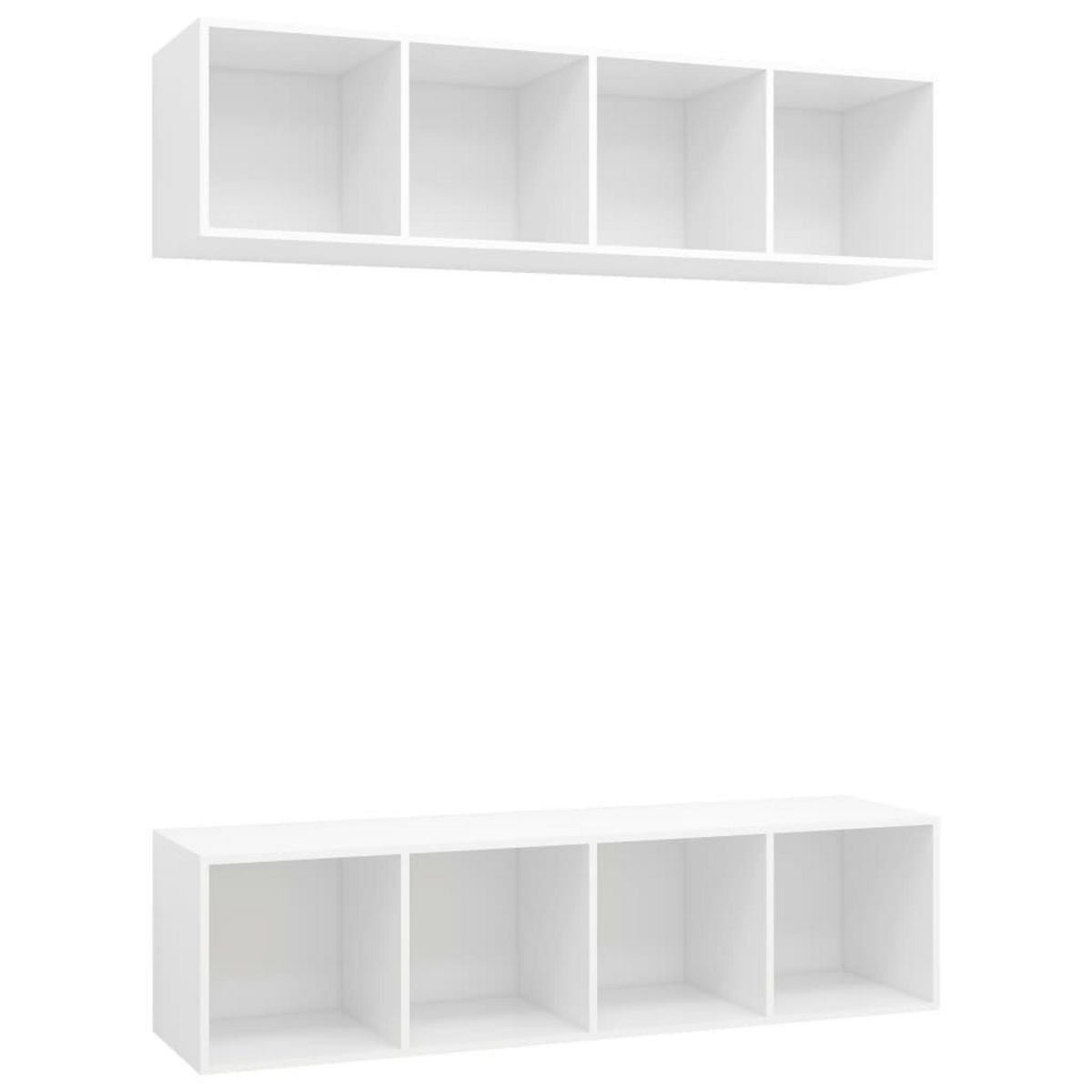 VIDAXL Meubles TV muraux 2 pcs Blanc Bois d'ingenierie