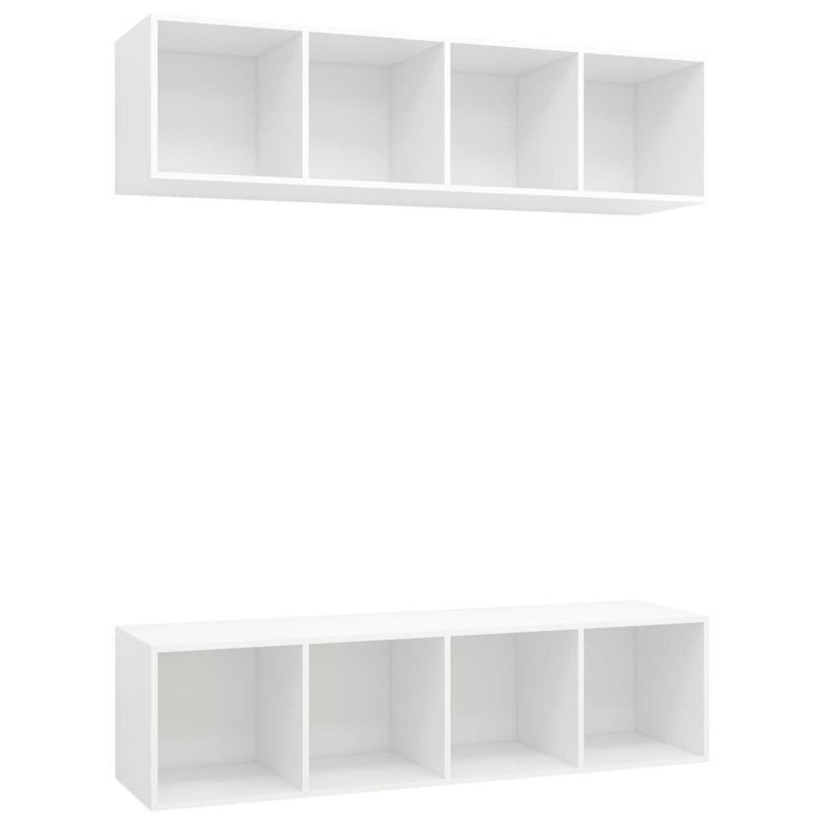 VIDAXL Meubles TV muraux 2 pcs Blanc Bois d'ingenierie