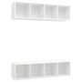 Voir la diapositive 2 : VIDAXL Meubles TV muraux 2 pcs Blanc Bois d'ingenierie