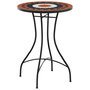 Voir la diapositive 2 : VIDAXL Table de bistro mosaïque terre cuite blanc Ø50x70 cm ceramique