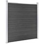 Voir la diapositive 3 : VIDAXL Ensemble de panneau de cloture WPC 619x(105-186) cm Noir