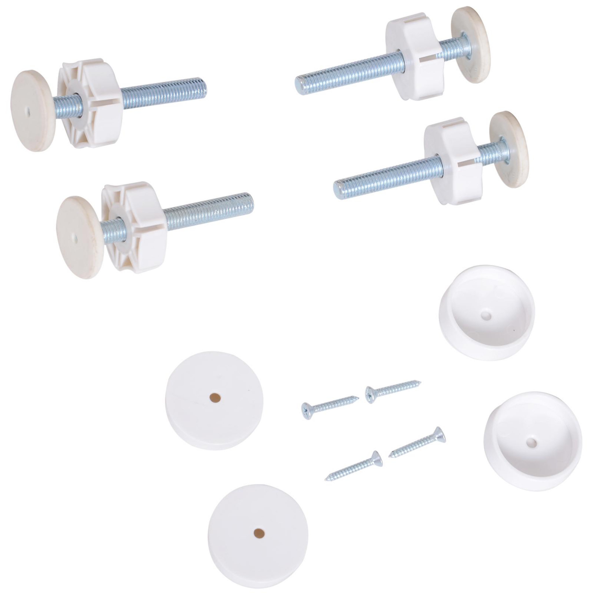 Voir la diapositive 6 : PAWHUT Barrière de sécurité longueur réglable dim. 76-107l x 76h cm sans perçage métal plastique blanc
