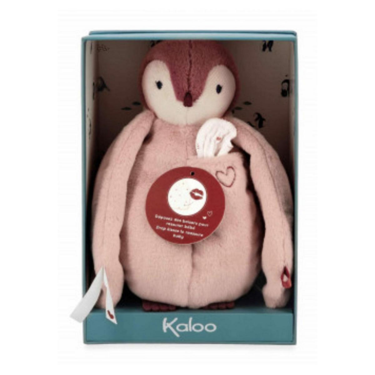 Kaloo Peluche a bisous manchot - rose