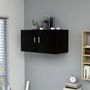 Voir la diapositive 1 : VIDAXL Armoire murale Noir 80x39x40 cm Bois d'ingenierie