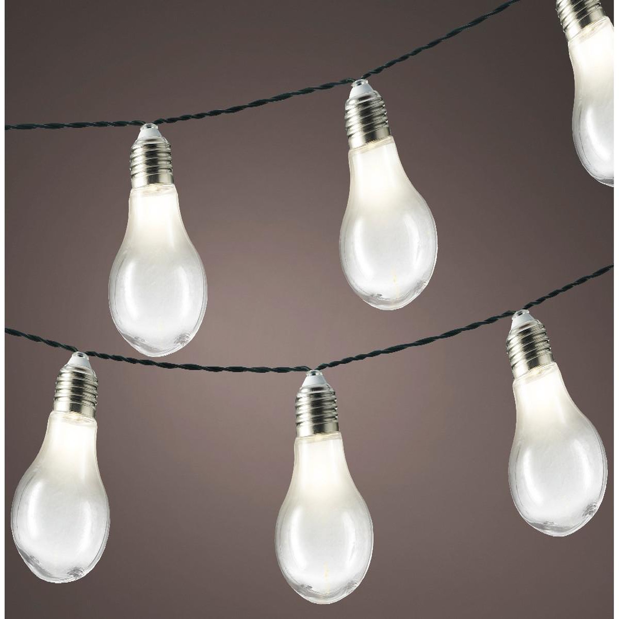 Voir la diapositive 2 : JARDIDECO Guirlande lumineuse solaire 10 ampoules Led Blanc chaud